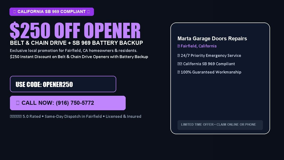 Marta Garage Doors Repairs $250 OFF Premium LiftMaster Opener Installation