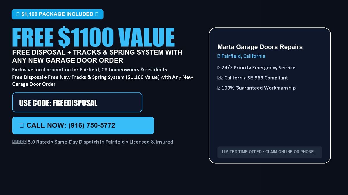 Marta Garage Doors Repairs FREE Haul-Away & Heavy-Duty Tracks with New Door